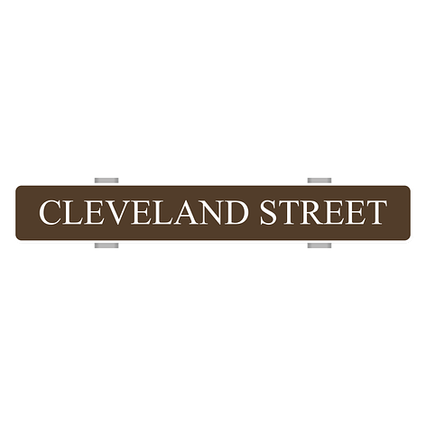Aluminium Street sign - 400x80 mm - Pole Attachment - Signomatic.co.uk