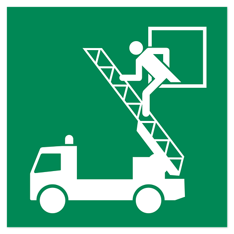 Panneau de sortie de secours – Sortie de secours d'urgence – Film vinyle – 200x200 mm – ISO 7010 - Plaqueomatic.fr