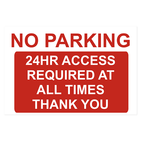 Information sign - No parking - 300x200 mm - Signomatic.co.uk