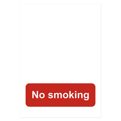 No smoking sign - Vinyl - 210x297 mm - Signomatic.co.uk