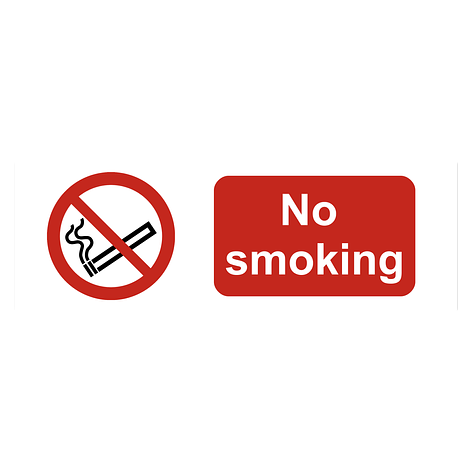 No smoking sign - Vinyl - 450x150 mm - Signomatic.co.uk