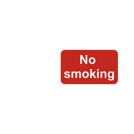 No smoking sign - Vinyl - 450x150 mm - Signomatic.co.uk