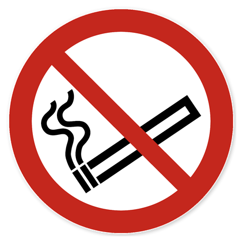 Smoking prohibited - Vinyl - 100x100 mm - Signomatic.co.uk