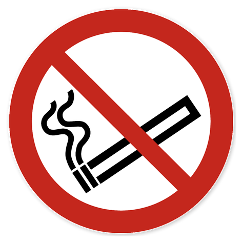 Smoking prohibited - Vinyl - 100x100 mm - Signomatic.co.uk