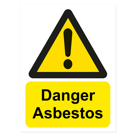 Warning Signs - Danger Asbestos - Vinyl - 150x200 mm - Signomatic.co.uk