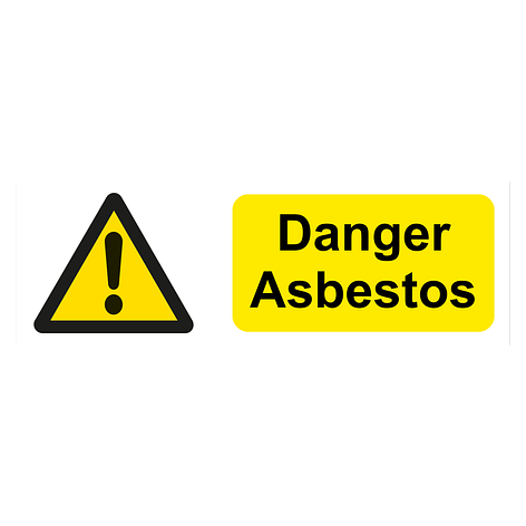 Warning Sign - Danger Asbestos - Vinyl - 450x150 mm - Signomatic.co.uk