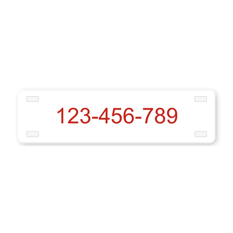 Tie-on cable labels - Customisable - White/red - 75x25 mm - Signomatic.co.uk