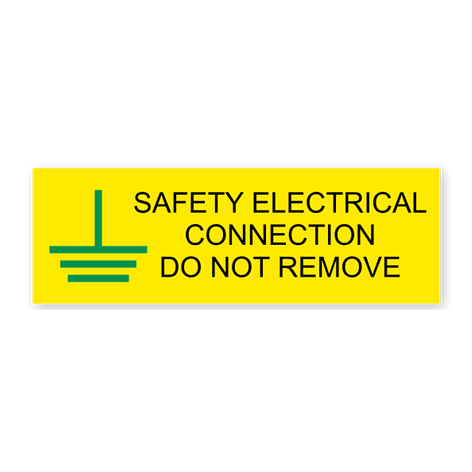 Safety electrical connection - Vinyl - 75x25 mm - Signomatic.co.uk