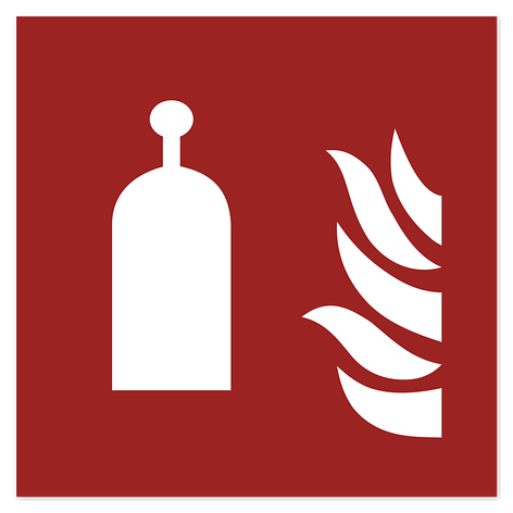 Panneau de sécurité incendie – Poste de déclenchement pour protection des locaux – Vinyle – 150x150 mm – ISO 7010 - Plaqueomatic.fr