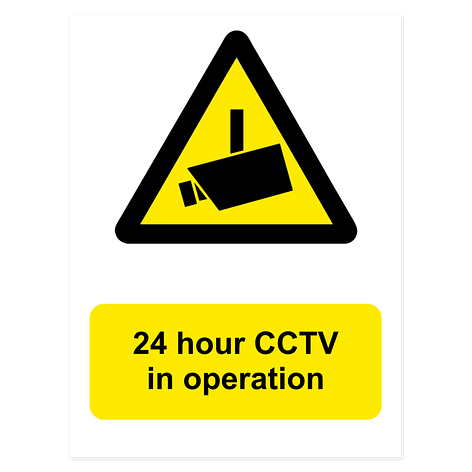 CCTV sign - Vinyl - 150x200 mm - Signomatic.co.uk