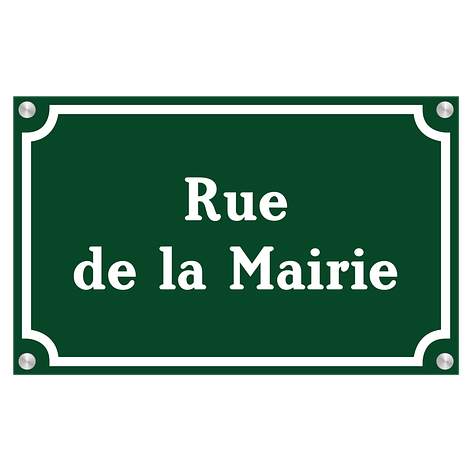 Plaque de rue personnalisée - 400x250 mm - Aluminium - Plaqueomatic.fr