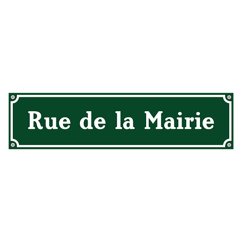 Plaque de rue personnalisée - 400x100 mm - Aluminium - Plaqueomatic.fr