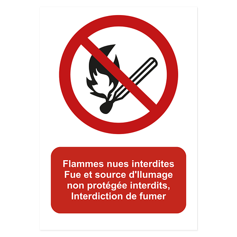 Panneau interdiction de fumer - Plaque personnalisée - 210x207 mm - Plaque en plastique gravée - Plaqueomatic.fr