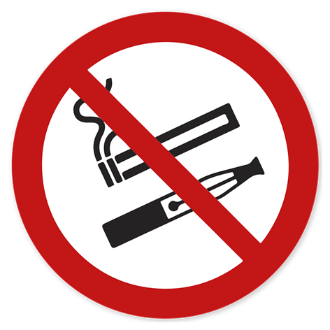 Panneau interdiction de fumer et vapoter - 100x100 mm - Plaque en plastique gravée - Plaqueomatic.fr