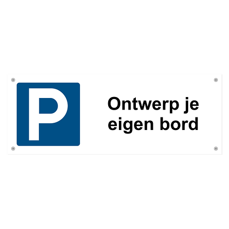 Parkeerverbod - Eigen Terrein - Aluminium bord - 400x150 mm - Schroef - Bordenmax.nl