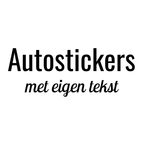 Vinylteksten - Autostickers - 222x91 mm - Zwart - Bordenmax.nl