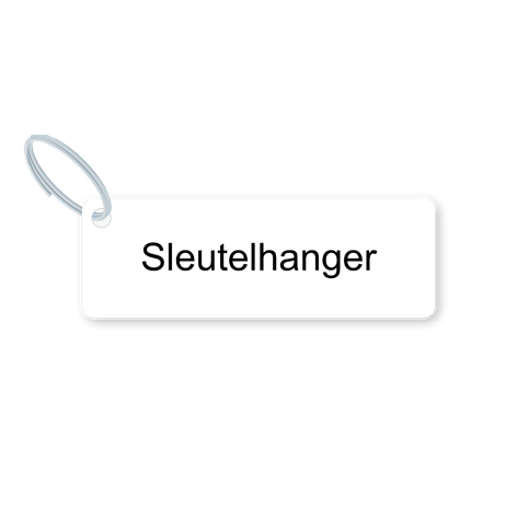 Typeplaatjes - Sleutehanger - 74x25 mm - Kunststof - Bordenmax.nl