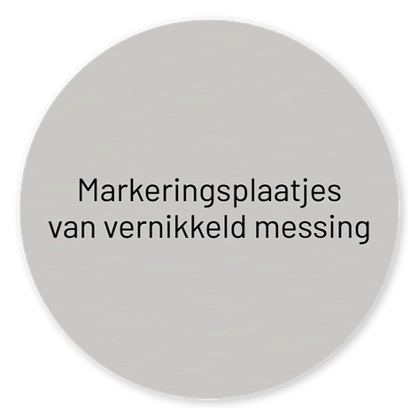 Typeplaatjes van messing - Ontwerp je eigen typeplaatje - 50x50 mm - Bordenmax.nl
