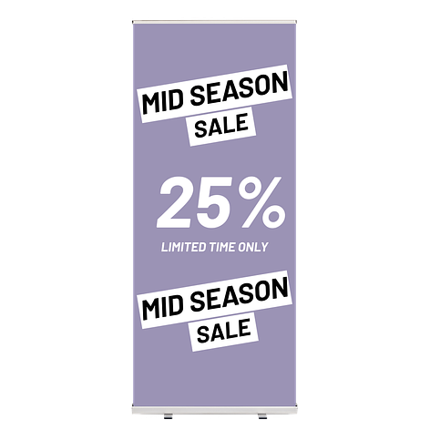 Roll up banner - Eigen ontwerp - 850x2000 mm - Dikte: 220 μ - Bordenmax.nl