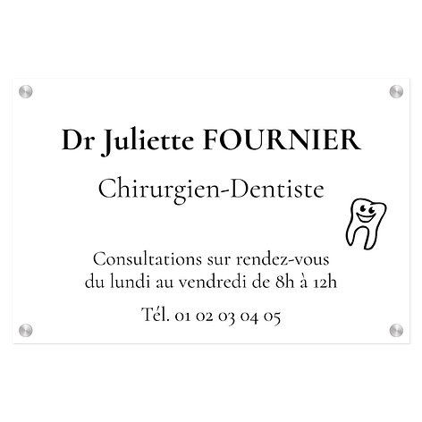 Plaque professionnelle en plastique rigide - 300x200 mm - Sur mesure - Plaqueomatic.fr