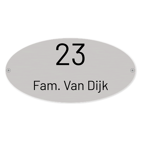 RVS naamborden - Ontwerp zelf - 165x82 mm - Bordenmax.nl