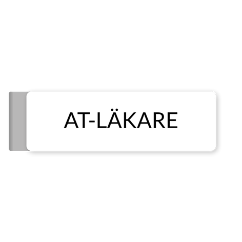 Namnskyltar vården - AT-LÄKARE - Gravyrplast - 80x25mm - Skyltmax.se