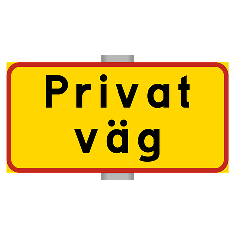 Privat väg skylt - Aluminium - Aluminium - 400x200 mm - Skyltmax.se