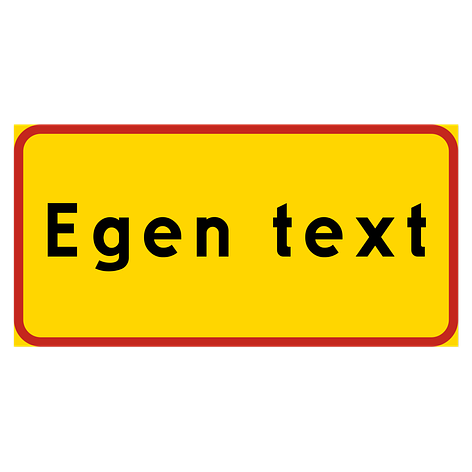 Privat väg skylt - Design själv - 400x200 mm - Skyltmax.se