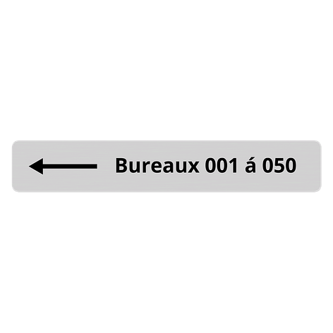 Signalétique entreprise en aluminium brossé - 600x100 mm - Plaqueomatic.fr