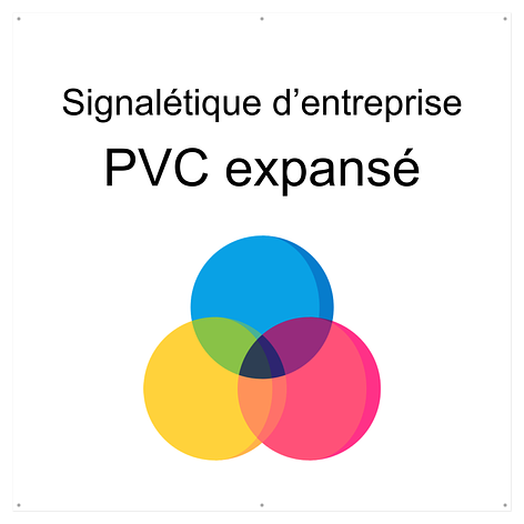 Signalétique entreprise personnalisée - PVC expansé - 1000x1000 mm - Plaqueomatic.fr