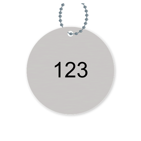 Stainless steel sign - Design online - 50x50 mm - Ball Chain - Signomatic.co.uk