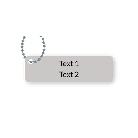 Stainless steel sign - Design online - 60x18 mm - Ball Chain - Signomatic.co.uk