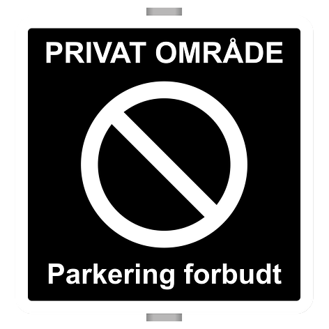 Parkering forbudt-skilt - Privat område, parkering forbudt - 500x500 mm - Skiltmax.no