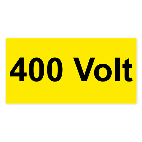 Warnaufkleber - 400 Volt -148x74 mm - Schildermaxe.at