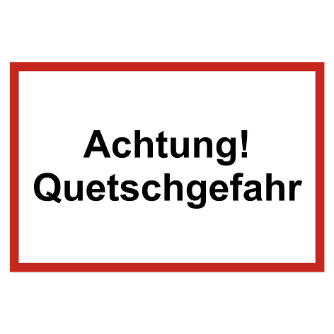 Warnzeichen - Quetschgefhar - Vinylaufkleber - Schildermaxe.at
