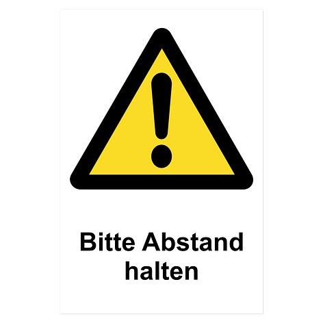 Warnzeichen - Bitte Abstand halten - Vinylaufkleber - Schildermaxe.at