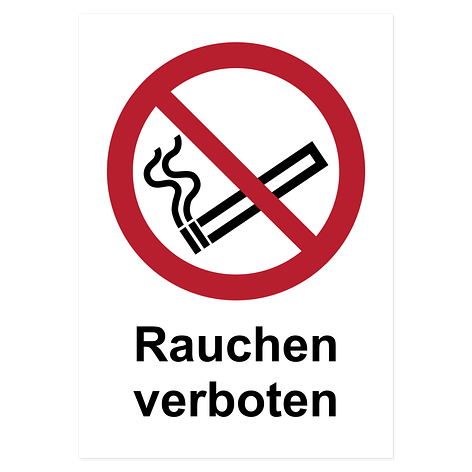 Rauchverbotsschild - Selbst gestalten - 210x297 mm - Schildermaxe.at