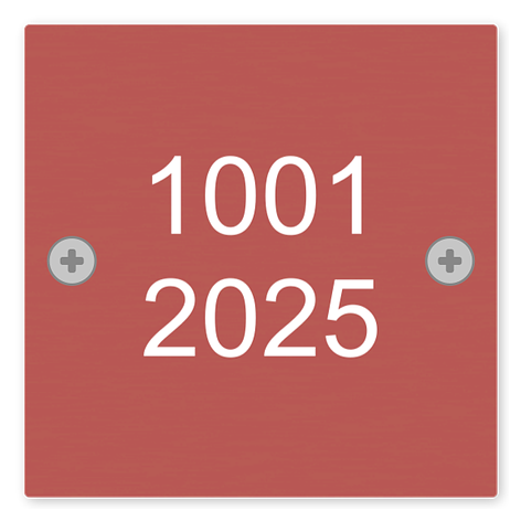 Typenschild bestellen - Aluminium - 50x50 mm - Schildermaxe.at