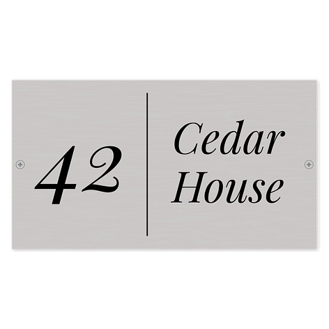 House address number sign - Stainless steel - Signomatic.co.uk