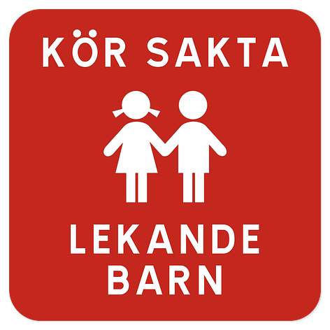 Lekande barn-skyltar - Egen design - 280x280mm - Skyltmax.se