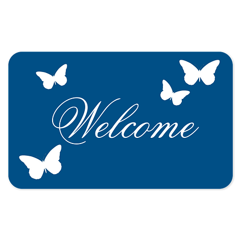 Garden sign - Personalised - Blue/White - Plastic - Signomatic.co.uk