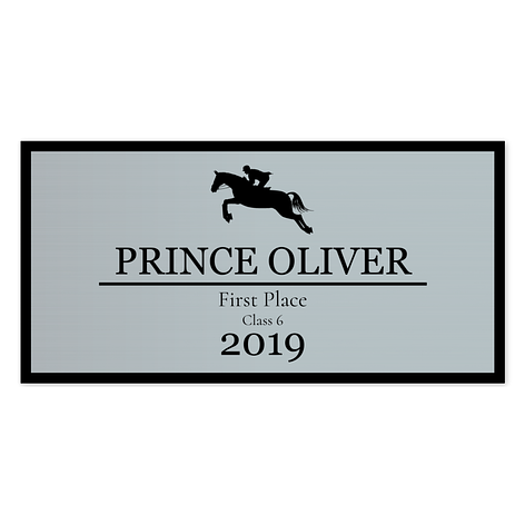 Horse sign - Personalised - Grey/black - Signomatic.co.uk